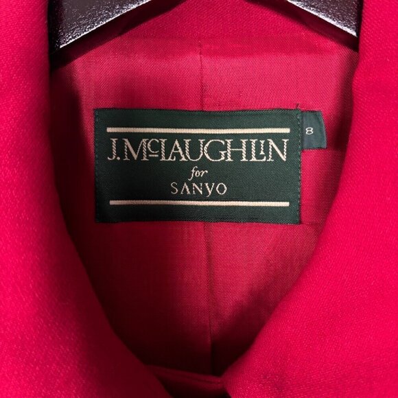 J McLaughlin for Sanyo Women's Vintage Double Breasted Wool Blazer Jacket Size 8 - Picture 7 of 12